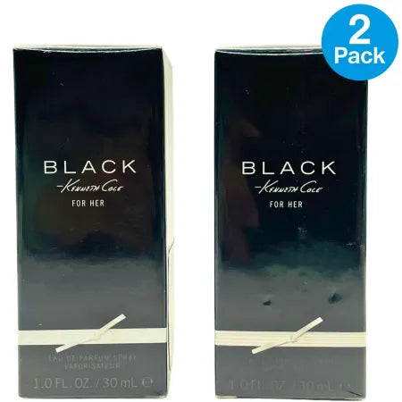 Kenneth Cole Black for Her Eau de Parfum Spray 1.0 fl oz 2 Pack bottle on white background