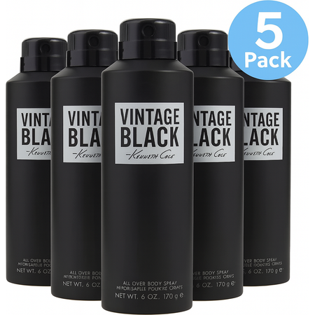 Kenneth Cole Vintage Black 6oz 5 Pack New