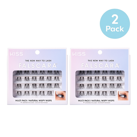 Kiss Falscara Natural Wispy Wisps 2 Pack New