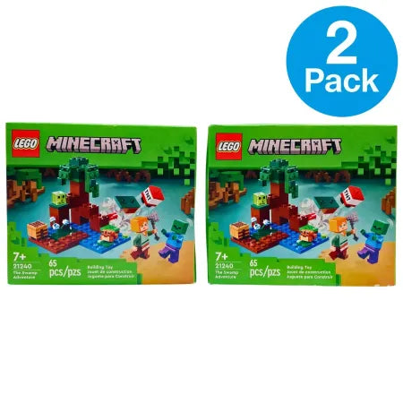 LEGO Minecraft 21240 The Swamp Adventure 65 pcs – 2 Pack – New