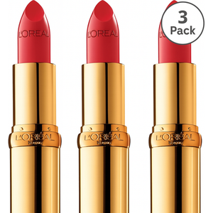 L'Oréal Paris Colour Riche Lipstick 3 Pack in assorted shades with creamy formula