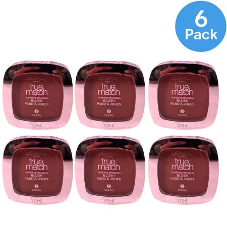L'Oréal True Match Super-Blendable Blush W5-6 Subtle Sable 0.21oz 6 Pack New