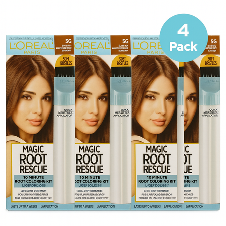 L'Oreal Magic Root Rescue Light Golden Brown 5G - 4 Pack - New