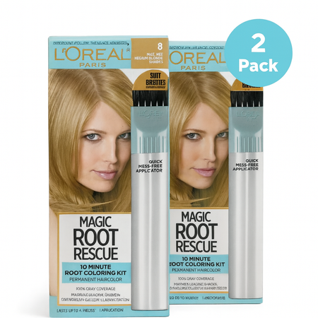 L'Oreal Magic Root Rescue Medium Blonde 8 - 2 Pack - New