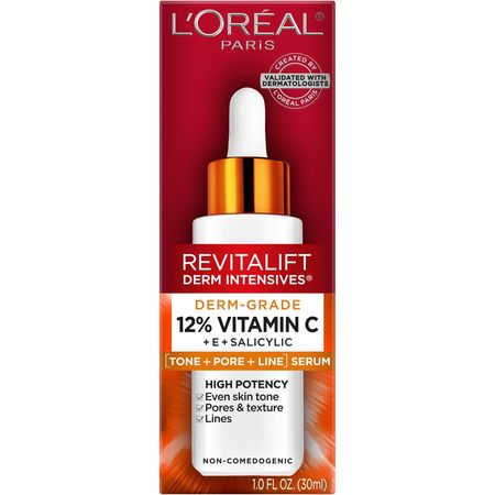 L'Oreal Paris Revitalift 12 percent Pure Vitamin C, E, Salicylic Acid Serum, Brightening, 1 fl oz 1