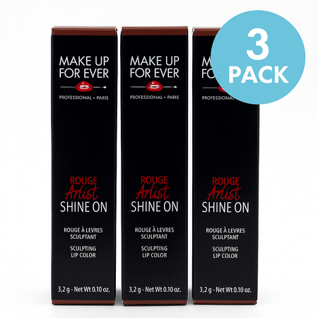 MAKE UP FOR EVER Rouge Artist Shine On Lip Color 0.10 oz 3 Pack New