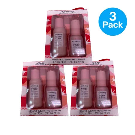 MCoBeauty Hydrate & Glow Mini Toner Serum Set 3 Pack Limited Edition skincare products