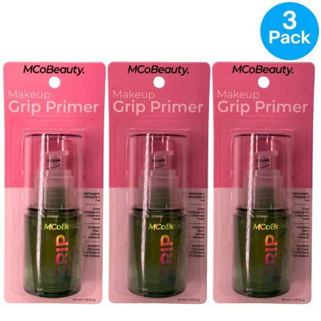 MCoBeauty Makeup Grip Primer Hydrating Gel Base 1.01oz 3 Pack - Long-lasting makeup primer
