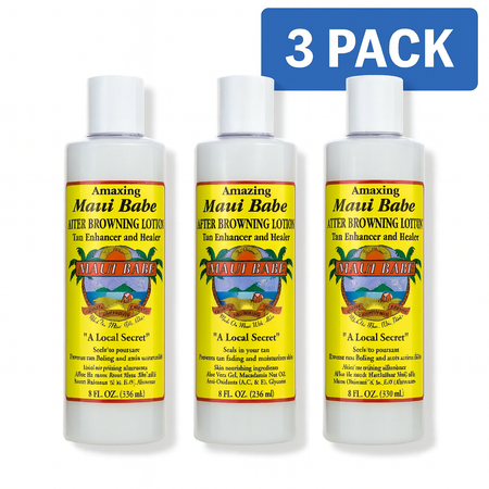 Maui Babe After Browning Lotion Tan Enhancer 8oz 3 Pack New