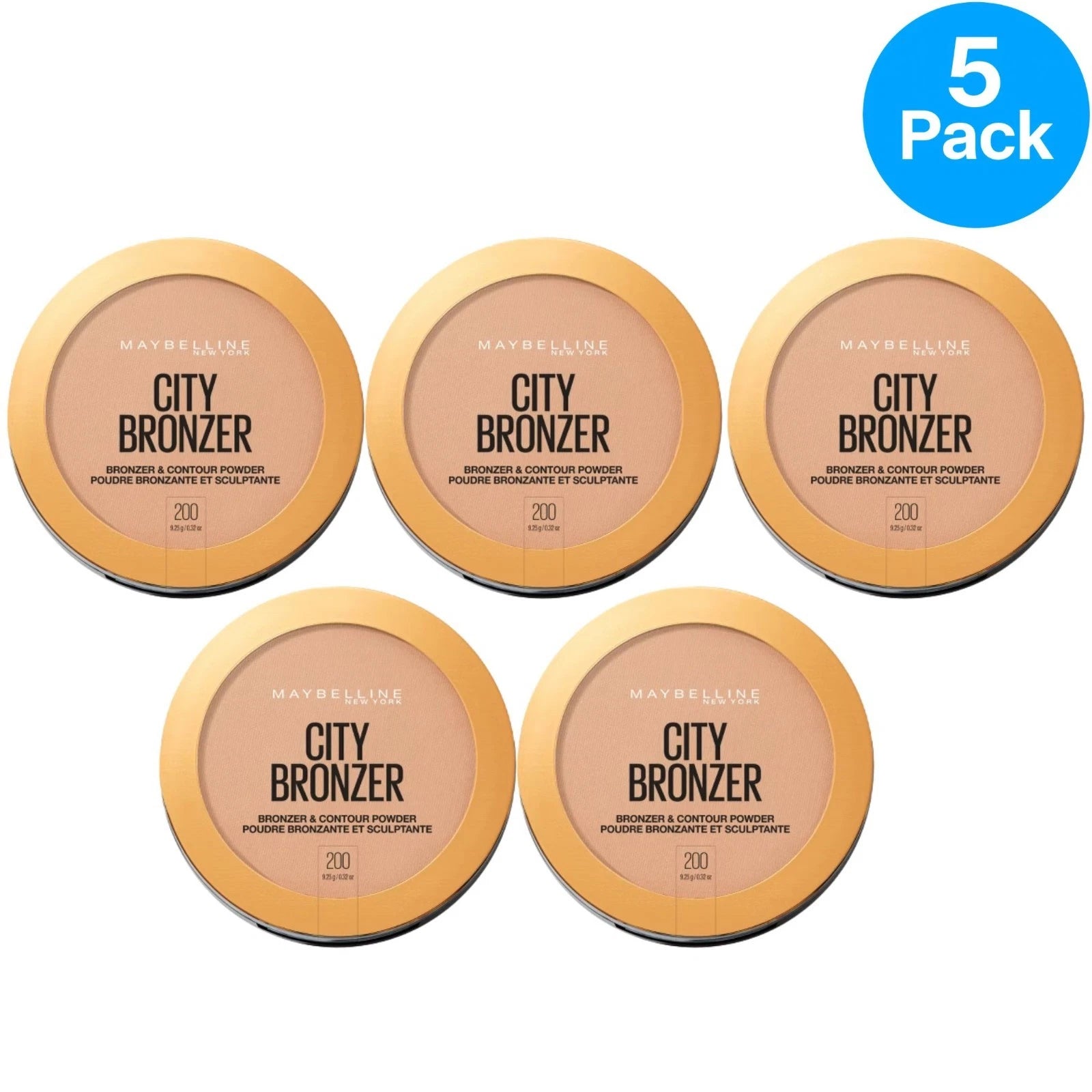 Maybelline City Bronzer Powder #200 0.32oz 5 Pack New