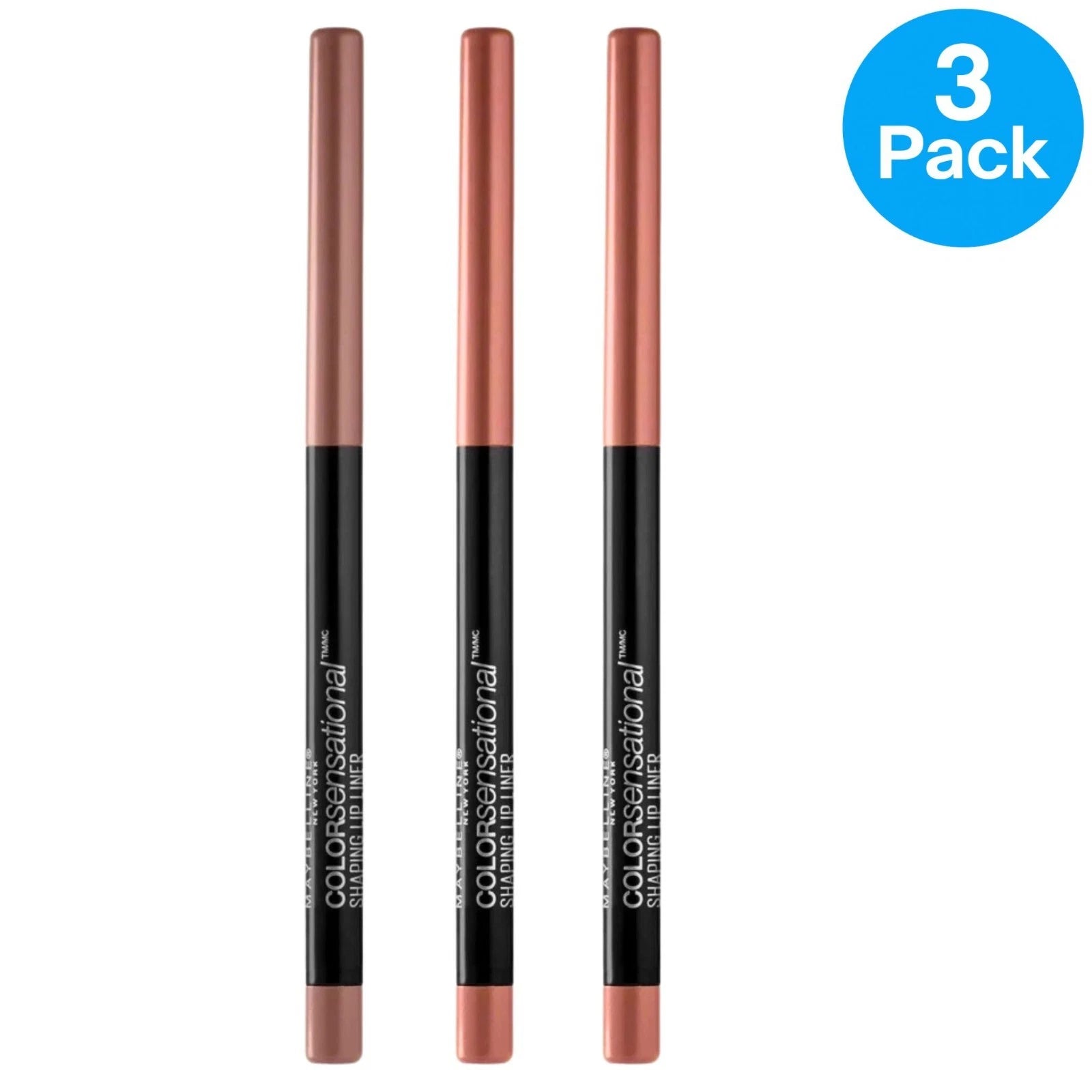 Maybelline Color Sensational Lip Liner 0.01oz Almond Rose 3 Pack New