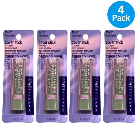 Maybelline Cover Stick Concealer 0.16oz Green 195 4 Pack New