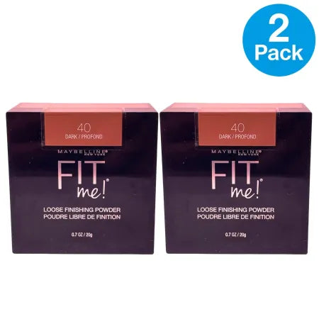 Maybelline Fit Me Loose Finishing Powder 40 Dark 2 Pack New