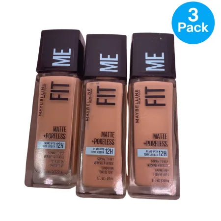 Maybelline Fit Me Matte + Poreless Foundation 115 Ivory 3 Pack New Product