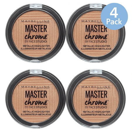 Maybelline Master Chrome Metallic Highlighter 0.24oz 4 Pack New
