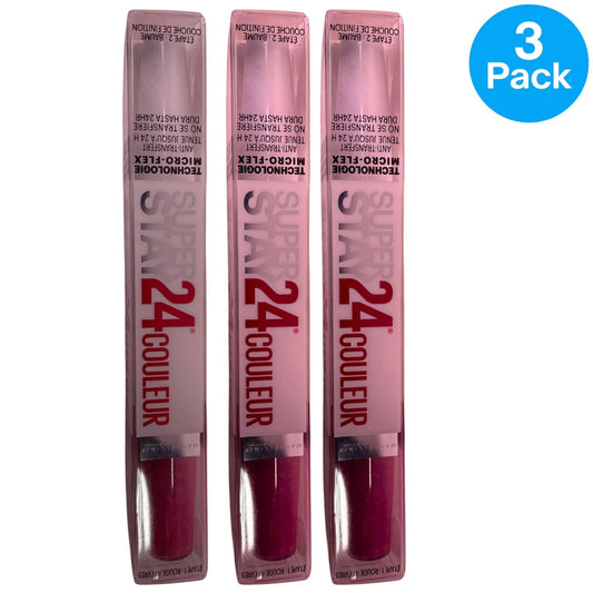 Maybelline SuperStay 24H Lip Color 0.63 oz 105 Blush On 3 Pack New