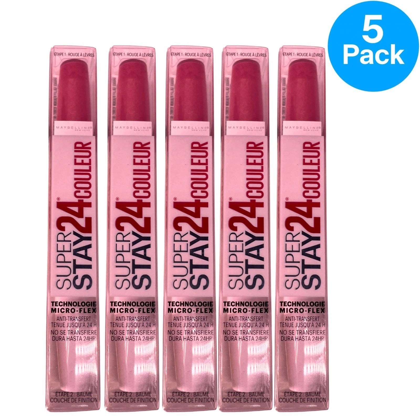 Maybelline SuperStay 24H Lip Color #020 Coral 5 Pack New