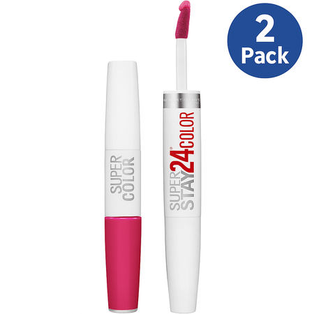 Maybelline SuperStay 24 Color Lipstick 2-Step Pink 2 Pack New