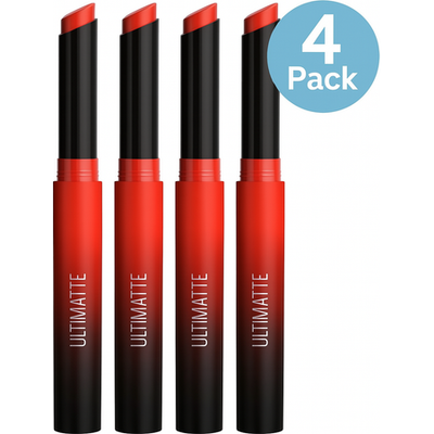 Maybelline Ultimatte Slim Lipstick 4-pack matte finish tubes