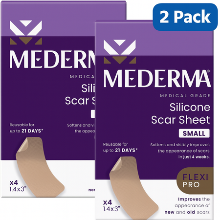 Mederma Silicone Scar Sheet Small 1.4x3 in 4ct 2 Pack New EXP 02/2027