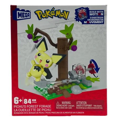 Mega Pokémon Pichu’s Forest Forage Build with Motion 84 Pcs New