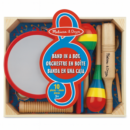 Melissa & Doug Band in a Box Musical Instrument Set 10 Pcs 1 Pack New