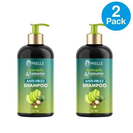 Mielle Avocado & Tamanu Anti-Frizz Shampoo 12oz 2-Pack New