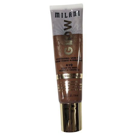 Milani Glow Hydrating Skin Tint 30ml Shade 410 bottle against white background
