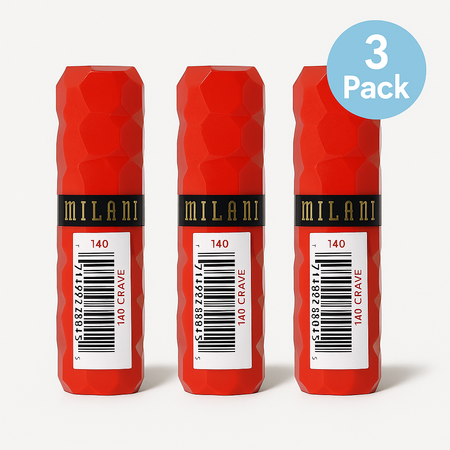 Milani Lipstick 140 Crave 3 Pack New