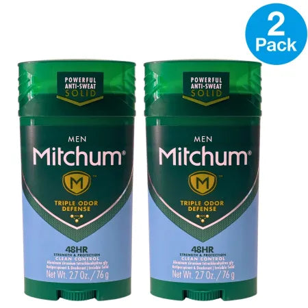 Mitchum Men Invisible Solid 2.7oz 2 Pack 48HR Clean Control NEW