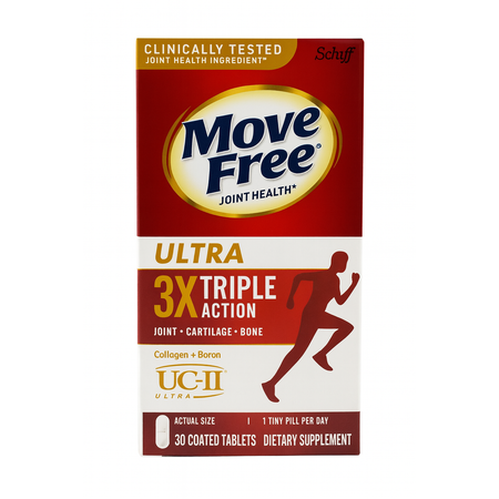 Move Free Ultra Triple Action Joint + Cartilage + Bone 30 Tablets 1 Pack New