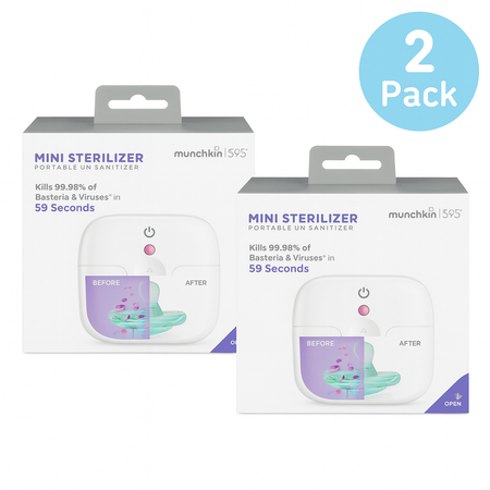 Munchkin 59S Mini UV Sterilizer Portable 2 Pack New