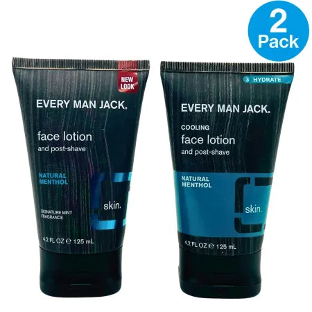 Every Man Jack EMJ-PF-LO-SM Post Shave Face Lotion, Signature Mint, 4.2 oz - Naturally Derived, Aloe Infused
