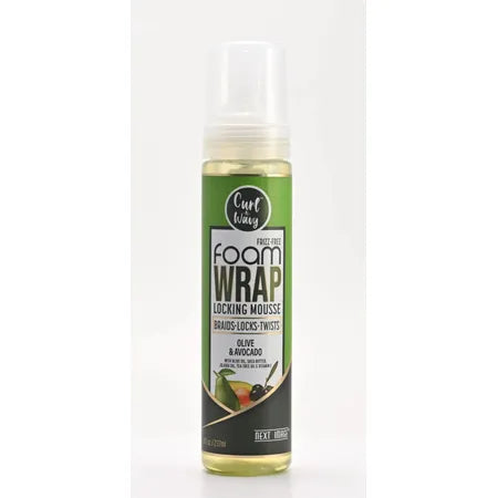 NEXT IMAGE Foam Wrap Locking Mousse in Olive & Avocado scent, 8 oz bottle