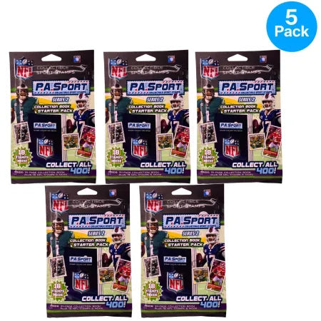NFL PA Sport Series 2 Starter Pack 5 Pack Stamps Collection New