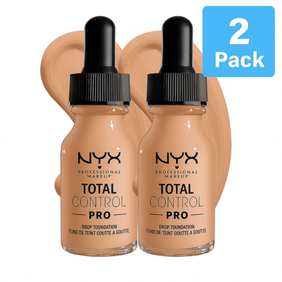NYX Total Control Pro Drop Foundation 2 Pack New - Liquid Foundation Makeup