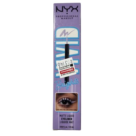 NYX Vivid Brights Matte Liquid Eyeliner 2mL in bright color, new product display
