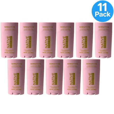 Native Sensitive Aloe Green Tea Deodorant 2.4oz 11 Pack NEW