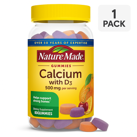 Nature Made Calcium with D3 Gummies 500mg 80ct – New