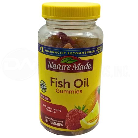Nature Made Fish Oil Gummies 150 Ct Omega-3 Value Size Exp 12/2025