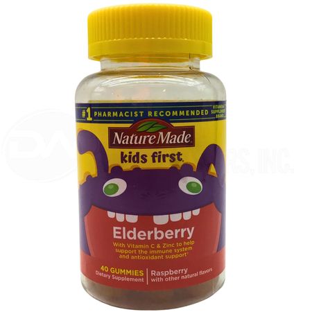 Nature Made Kids First Elderberry Gummies with Vitamin C & Zinc 40 Count New