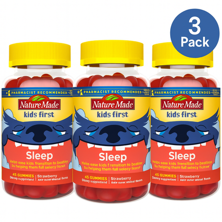 Nature Made Kids First Sleep Gummies Strawberry 45 Ct 3 Pack New