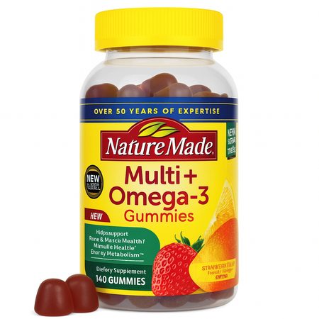 Nature Made Multi + Omega-3 Gummies 140 Ct 1 Pack New