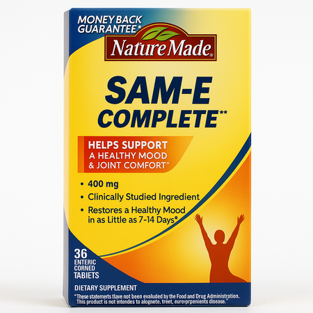 Nature Made SAM-e Complete 400 mg 36 Tablets 1 Pack New