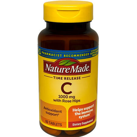 Nature Made Vitamin C 1000mg w/ Rose Hips 60 Tablets | 1 Pack | New