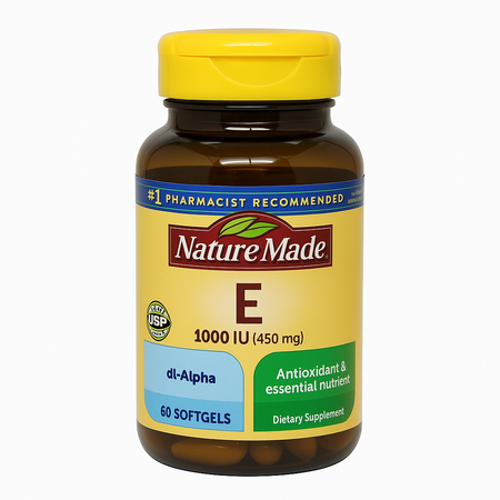 Nature Made Vitamin E 1000 IU 60 Softgels 1 Pack New