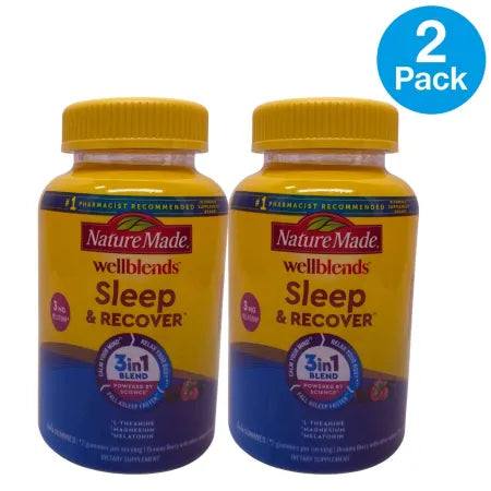 Nature Made Wellblends Sleep & Recover Gummies 44 Count 2 Pack bottle