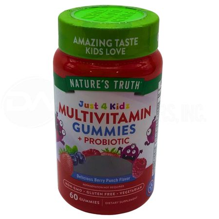Nature’s Truth Just 4 Kidz Multivitamin Gummies + Probiotic 60 Count New 03/2026