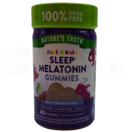 Nature's Truth Just 4 Kidz Sleep Melatonin Gummies 40 Count Cherry Flavor bottle