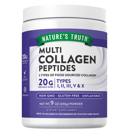 Nature’s Truth Multi Collagen Peptides Powder 9oz 255g Unflavored New 04/2027